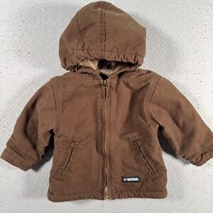 Berne Jacket Baby Unisex 12M‎ Brown Sherpa Lined Canvas Heavyweight Workwear